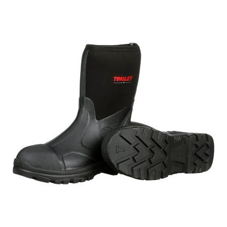 Tingley Tingley Badger Neoprene Boots, Plain Toe, Upper Rubber Sole, Steel Shank, 12"H, Blk, Size 12 87121.12